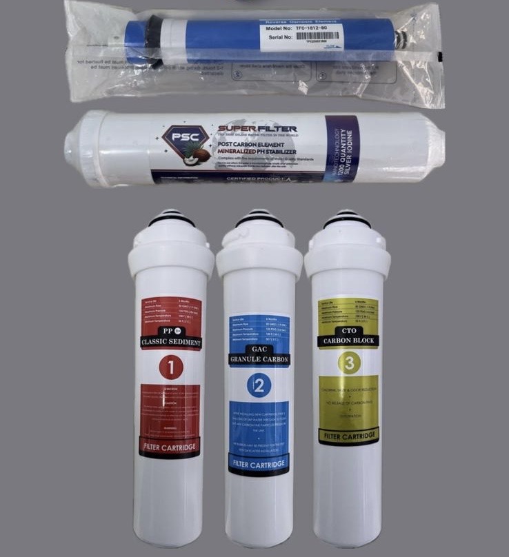 ortimax 5 aşamalı su arıtma cihazı filtre seti (ro uyumlu)