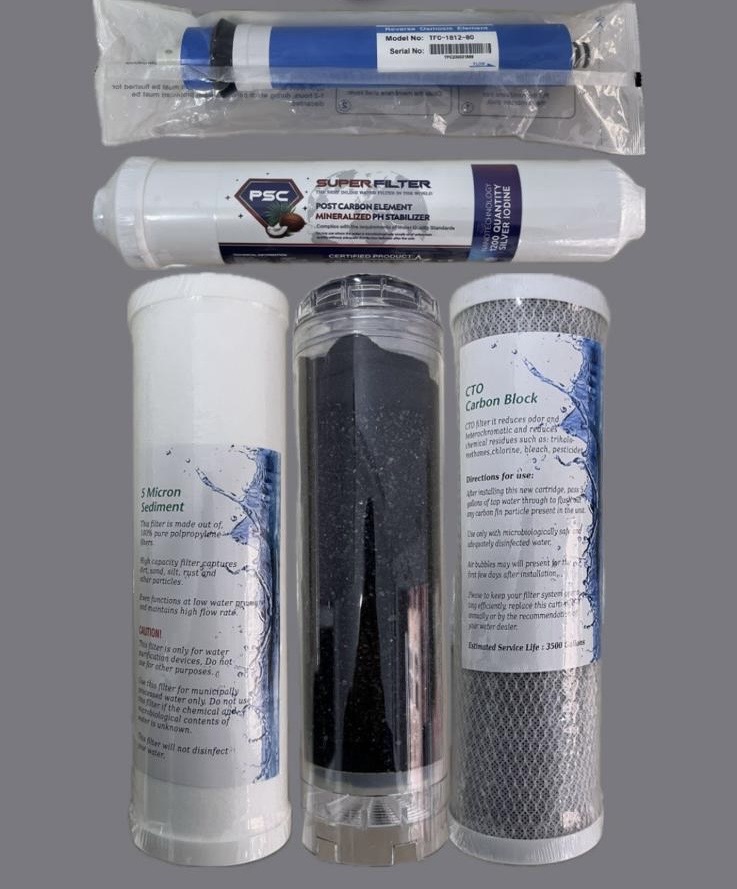 ortimax 5 aşamalı su arıtma cihazı filtre seti (ro uyumlu)